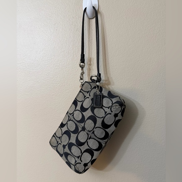 Coach Y2K Black and Gray Signature Wristlet
